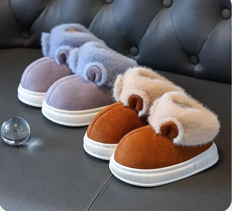 حذاء شتوي فرو كرتوني للأطفال
