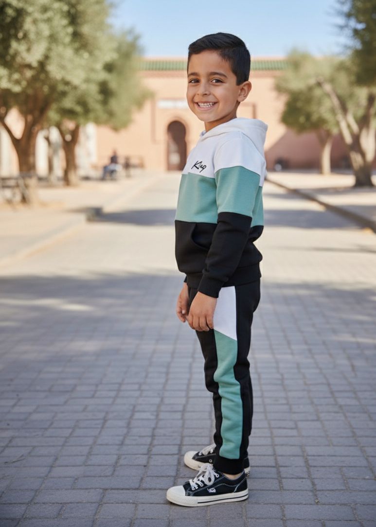 طقم كاجوال رياضي للأطفال.. أسلوب عصري وخفيف الحركة