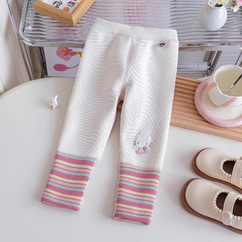 بناطيل شتوية بطبعة كرتونية للبنات