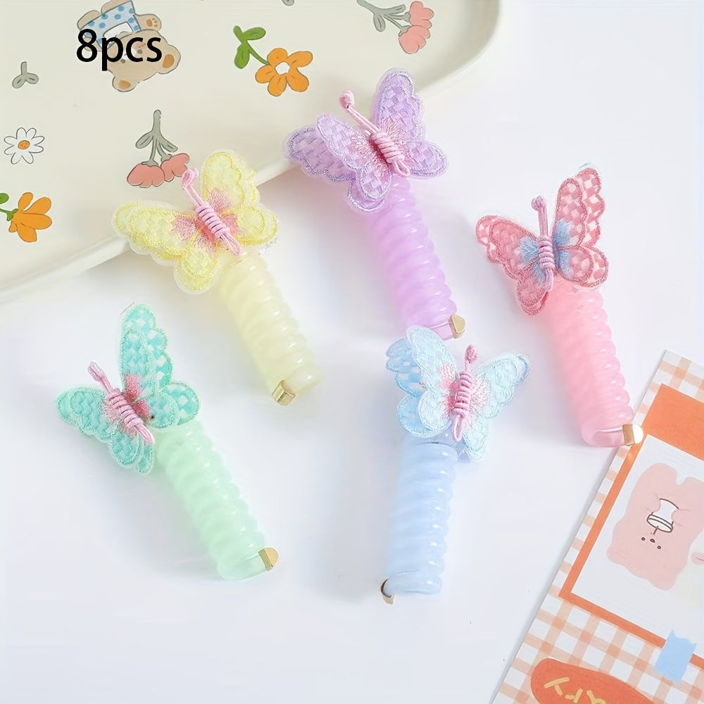 مشابك شعر لولبية (8 قطع) لإطلالة طفولية ساحرة