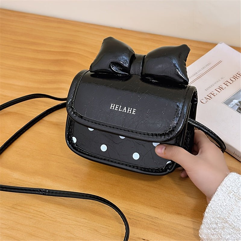 حقائب صغيرة بفيونكة ونقاط بولكا تصميم عصري للبنات الصغار