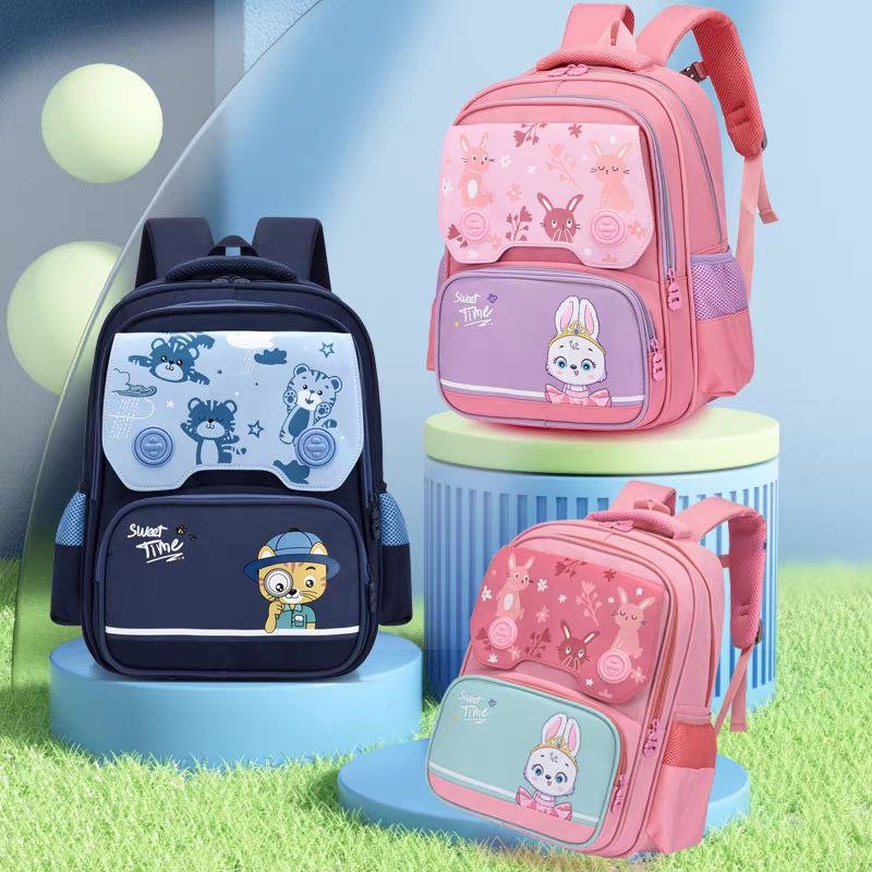 حقيبة مدرسية أطفال بطبعات كرتونية خفيفة