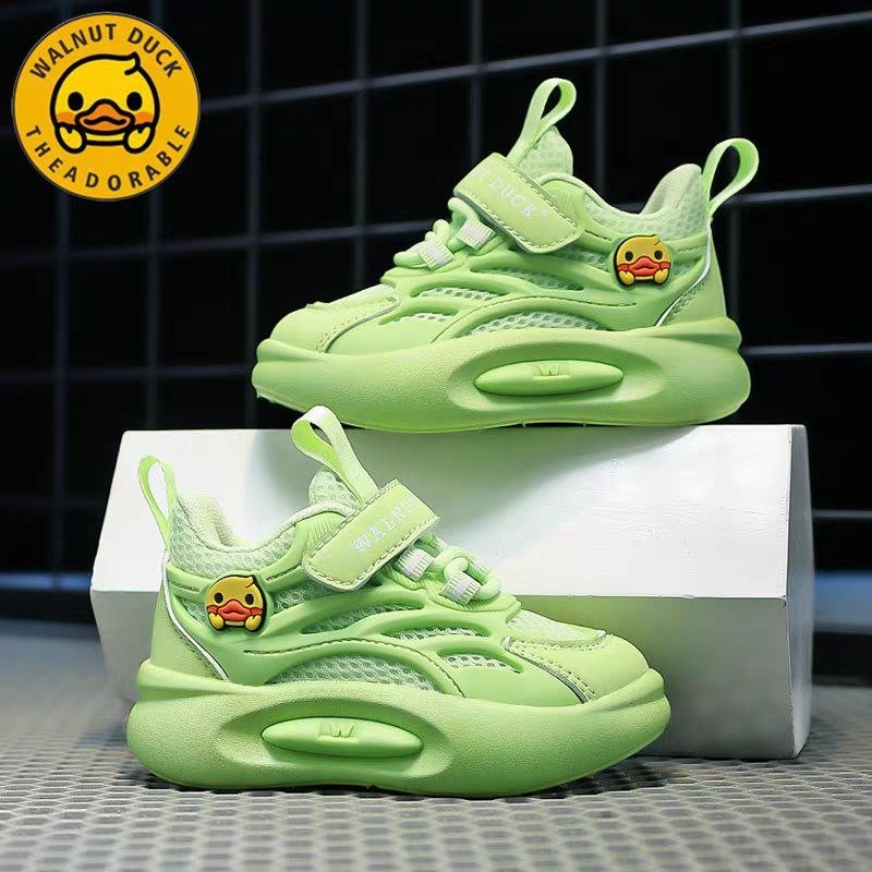 حذاء أطفال بلون أخضر زاهي وتفاصيل بطة