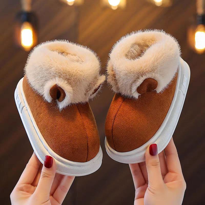 حذاء شتوي فرو كرتوني للأطفال