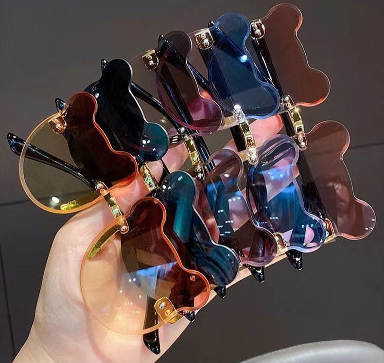 أربعة ألوان مختلطة نظارات شمسية بتصميم دب للاطفال