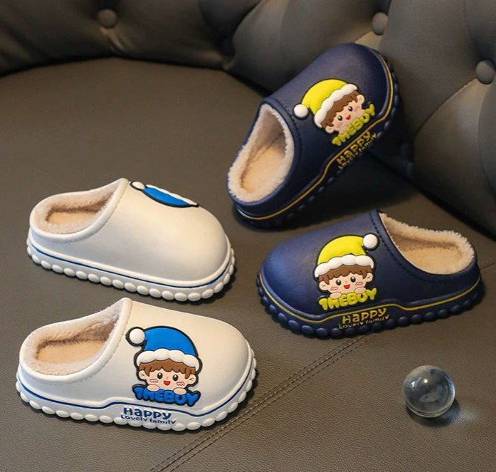 شبشب أطفال ببطانة دافئة وتصميم كرتوني