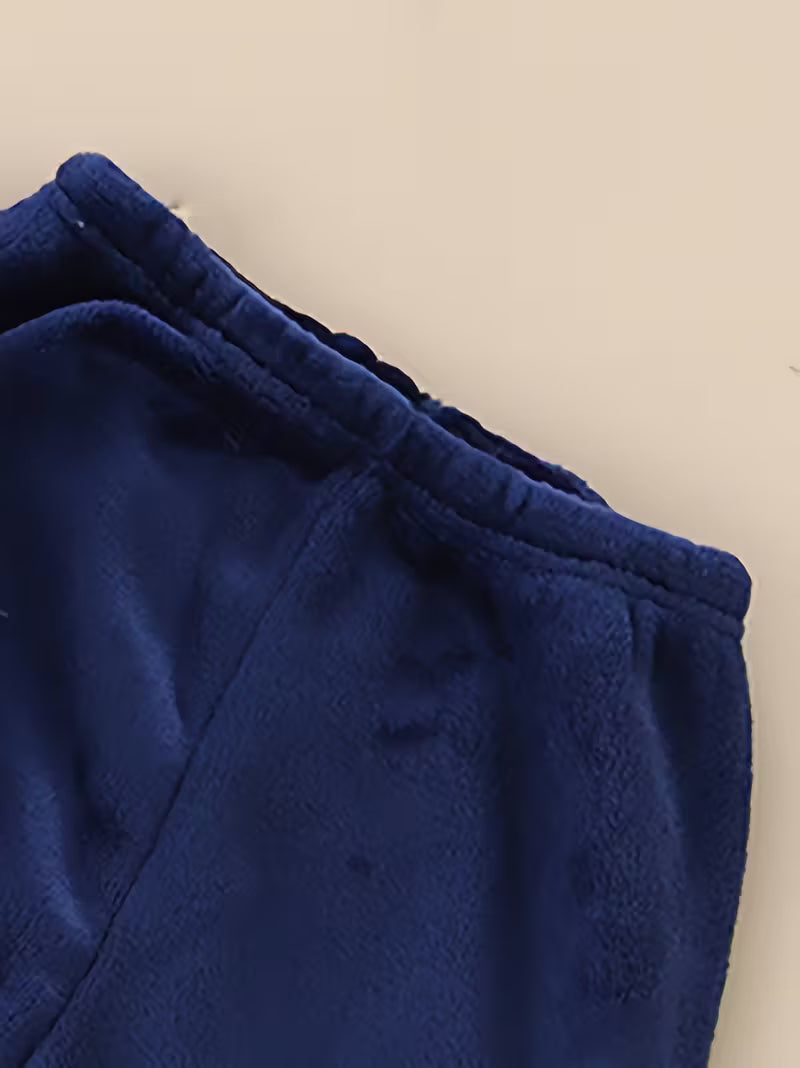 بيجاما قطعتين بتطريز كرتونى شتوي دافئ