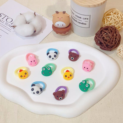 Bolsa de 100 gomas para el pelo con dibujos animados.