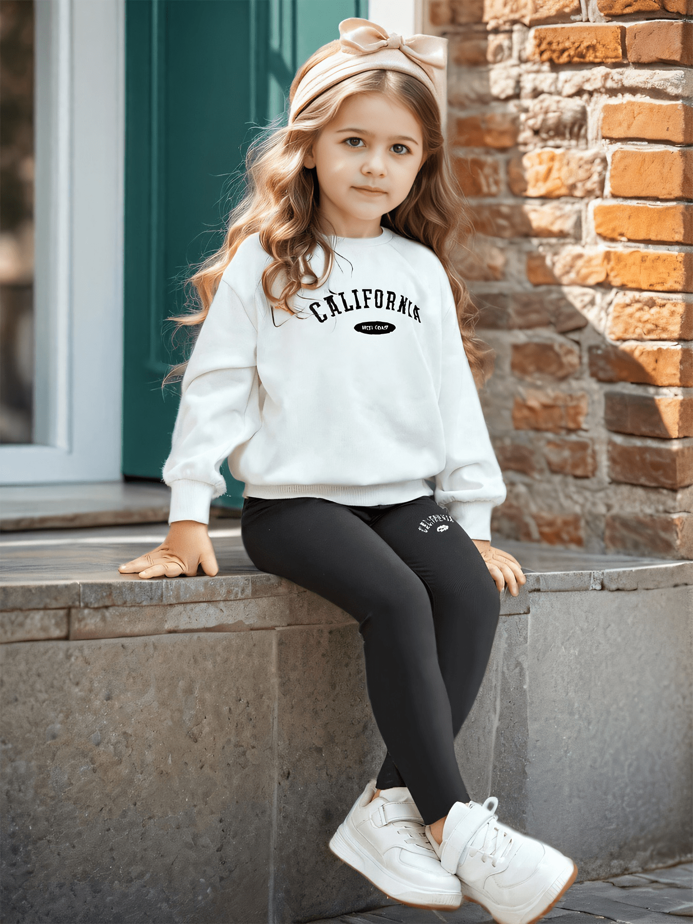 عصري للبنات"California" طقم خريفى بطبعة