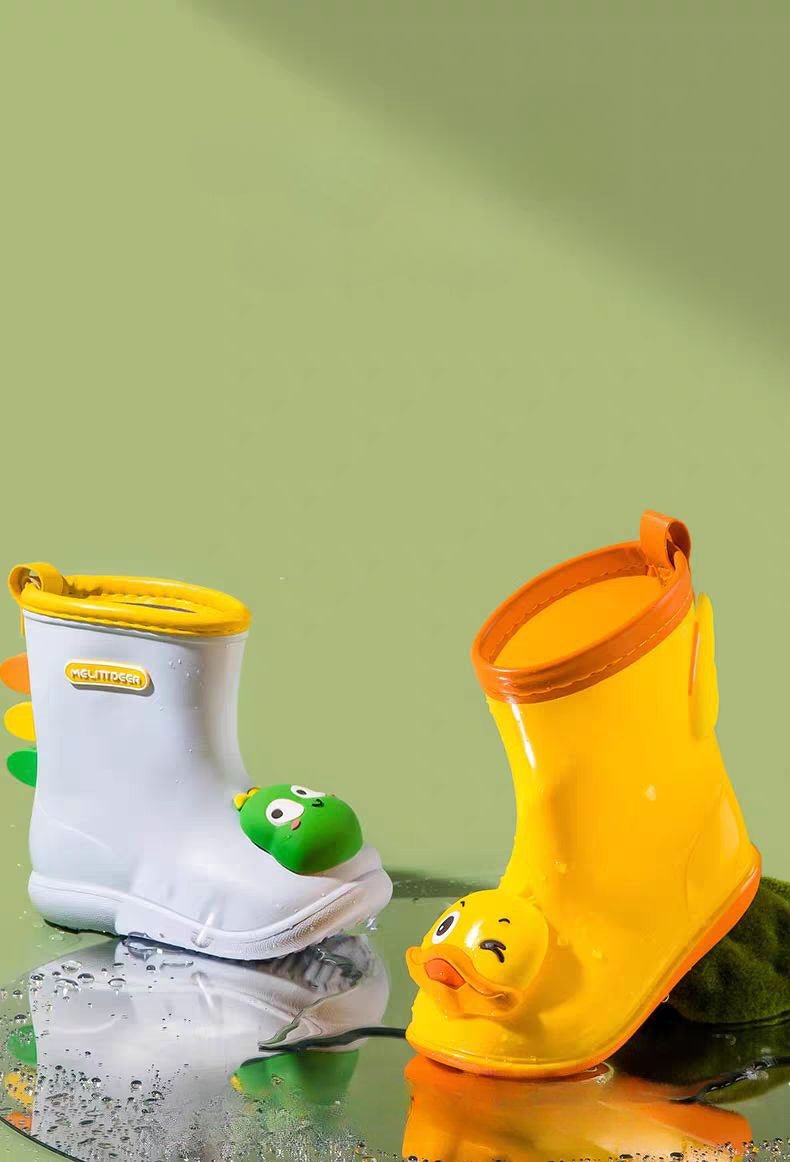 أحذية مطر للأطفال برسومات حيوانات كرتونية