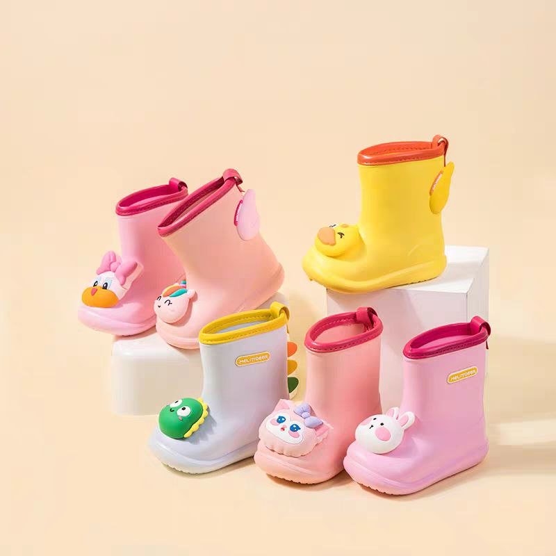 أحذية مطر للأطفال برسومات حيوانات كرتونية