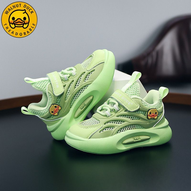 حذاء أطفال بلون أخضر زاهي وتفاصيل بطة