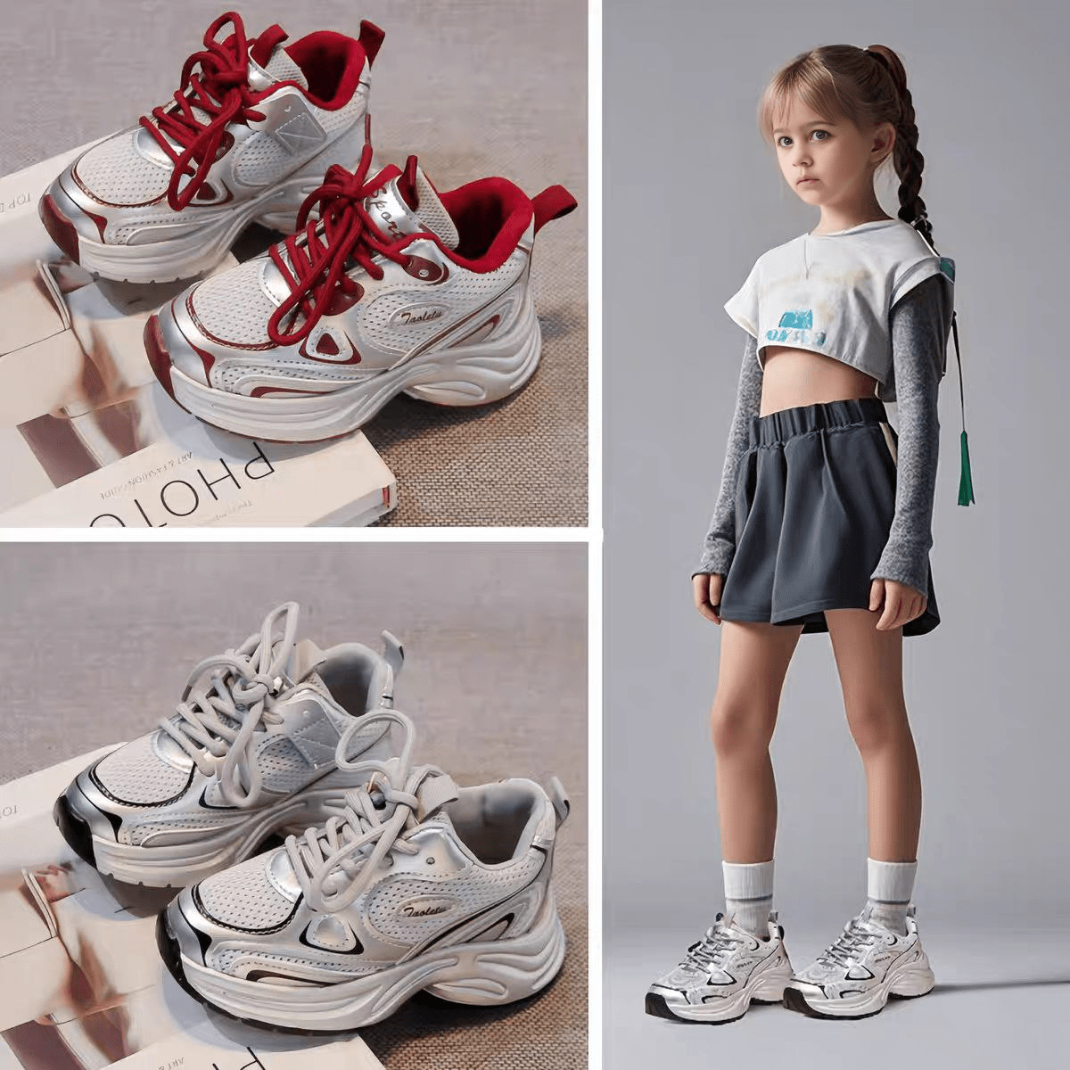 حذاء رياضي بتصميم عصري للاطفال