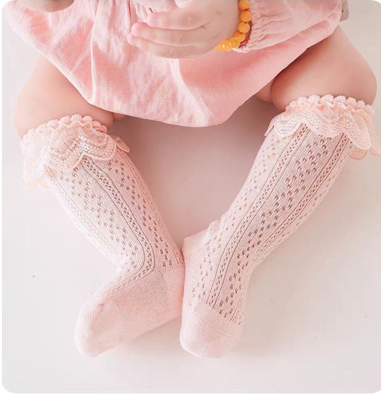 جوارب بناتية أنيقة بكشكش دانتيل لمسة ناعمة لكل إطلالة - DeerChic