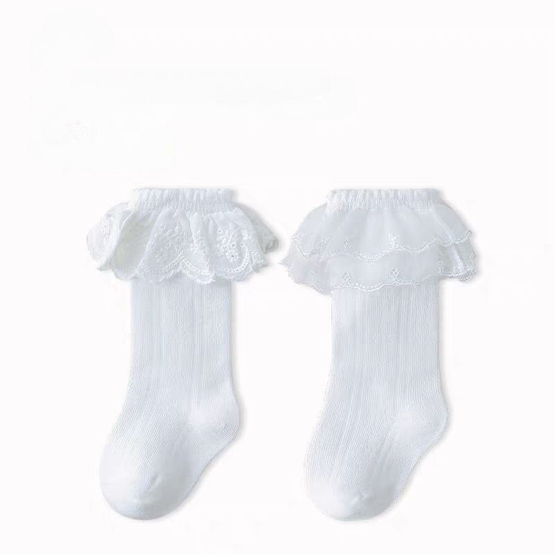 جوارب بناتية أنيقة بكشكش دانتيل لمسة ناعمة لكل إطلالة - DeerChic