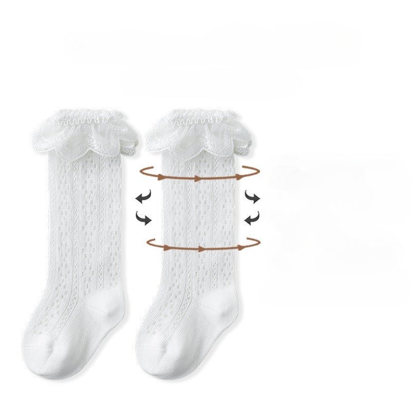 جوارب بناتية أنيقة بكشكش دانتيل لمسة ناعمة لكل إطلالة - DeerChic
