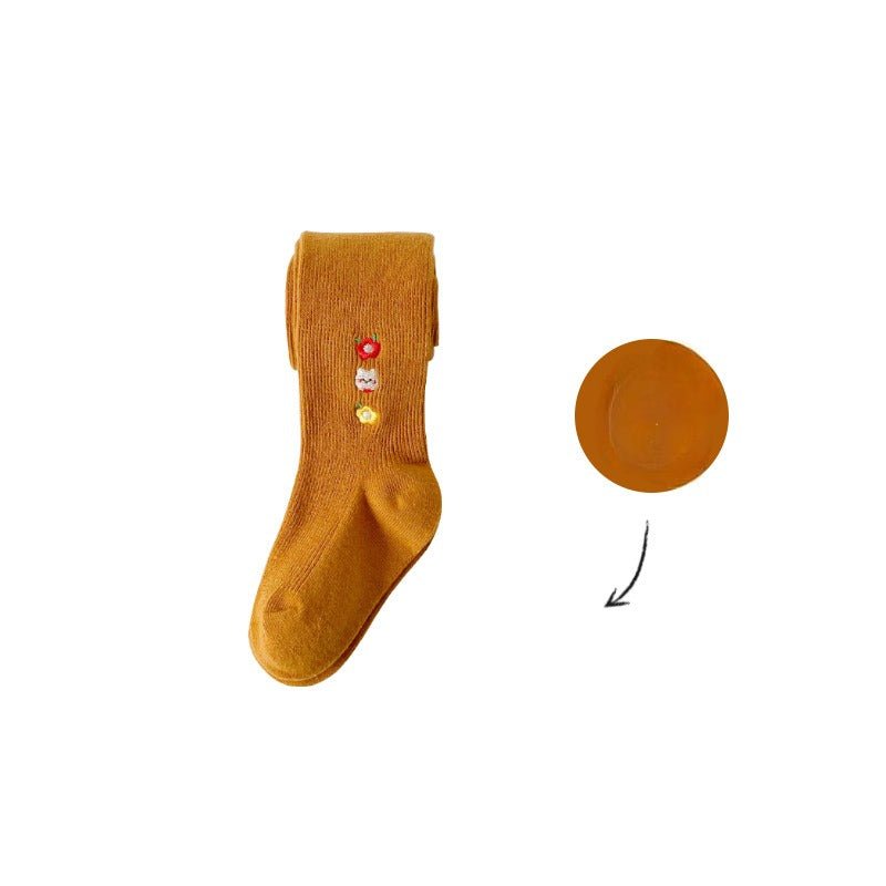 جوارب بناتي قطنية مزينة بزهور - DeerChic