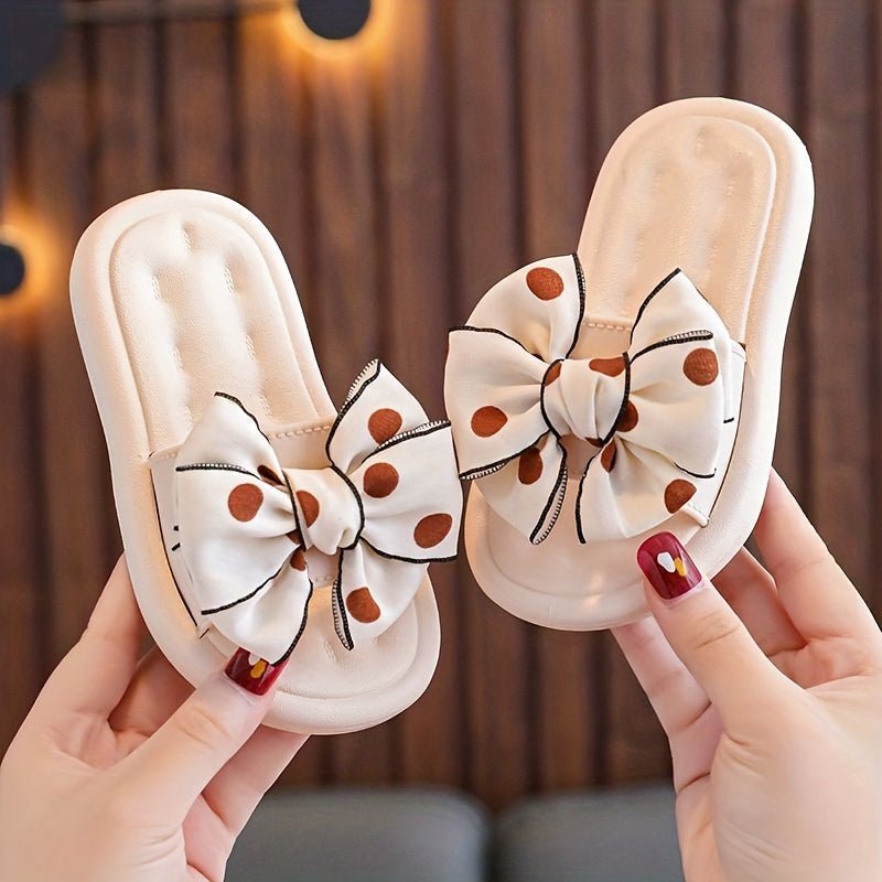شباشب بتصميم فيونكة منقطة صيفي للبنات - DeerChic