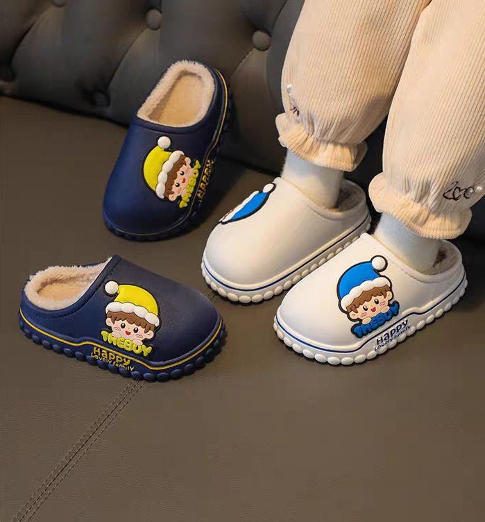 شبشب أطفال ببطانة دافئة وتصميم كرتوني