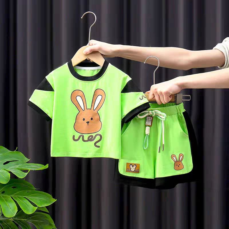 طقم الأرنب من قطعتين تصميم صيفي للأولاد - DeerChic