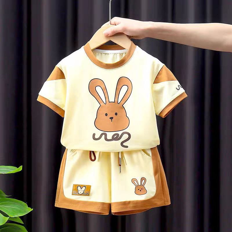 طقم الأرنب من قطعتين تصميم صيفي للأولاد