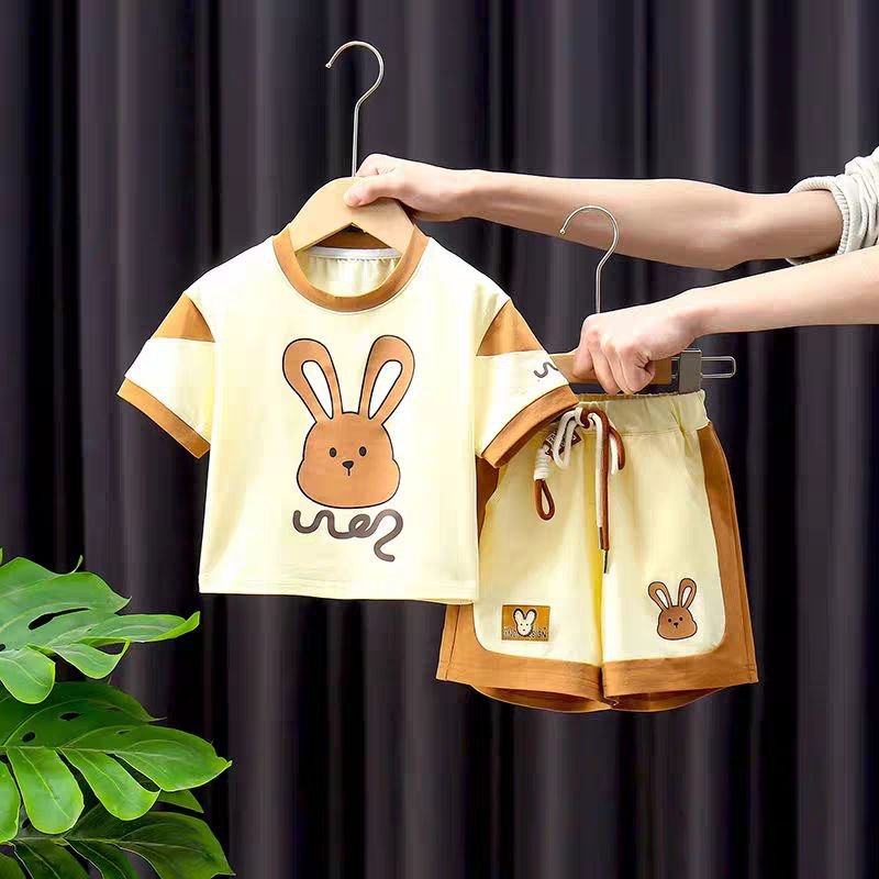 طقم الأرنب من قطعتين تصميم صيفي للأولاد - DeerChic