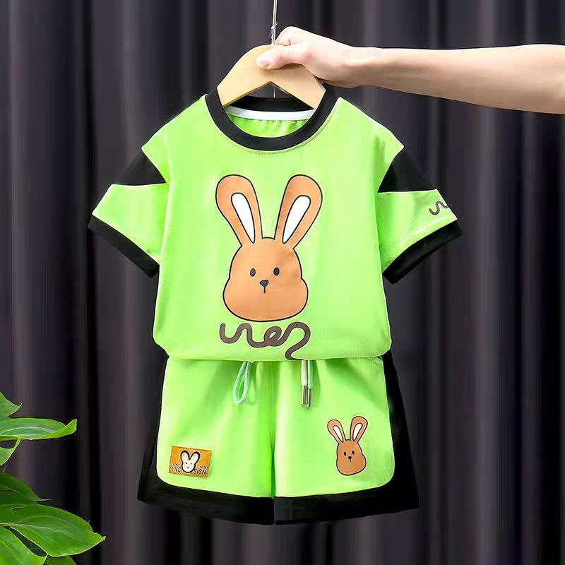 طقم الأرنب من قطعتين تصميم صيفي للأولاد