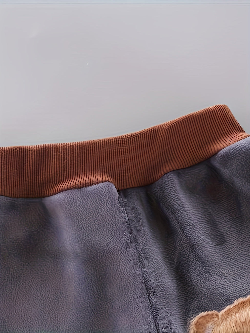 طقم أطفال 3 قطع مطرز بدب كرتوني شتوي دافئ - DeerChic