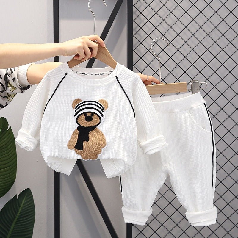 طقم أطفال قطعتين بطبعة دب - DeerChic