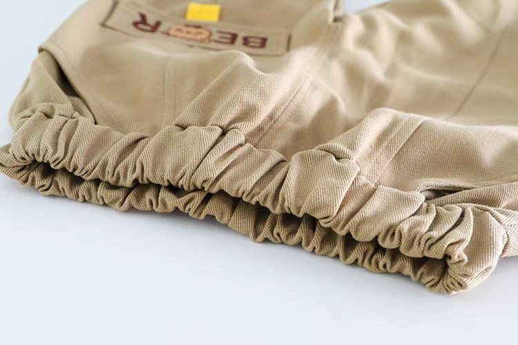 طقم خريفي بطبعة دب وربطة عنق للأولاد - DeerChic