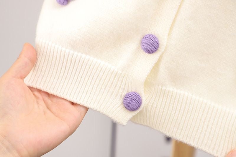 طقم خريفي بطبعات فواكه بارزة للبنات - DeerChic