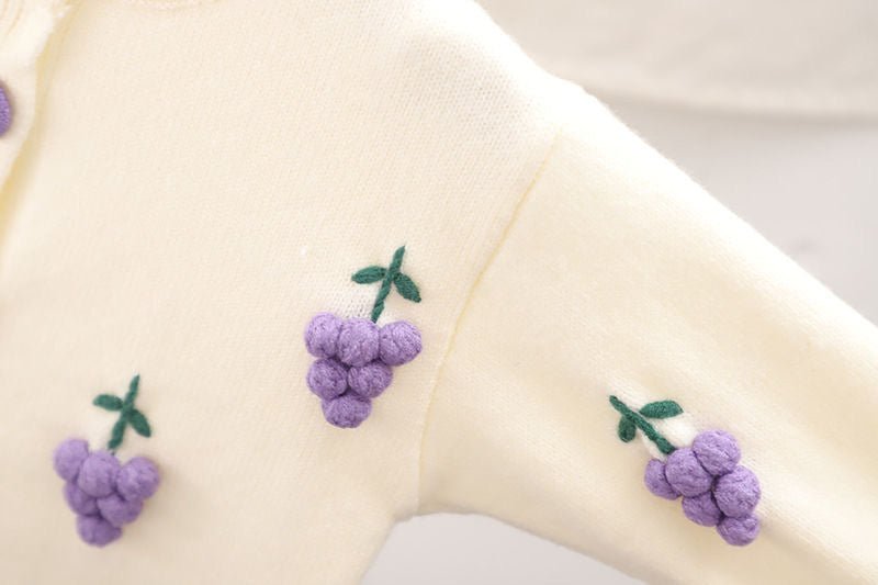 طقم خريفي بطبعات فواكه بارزة للبنات - DeerChic