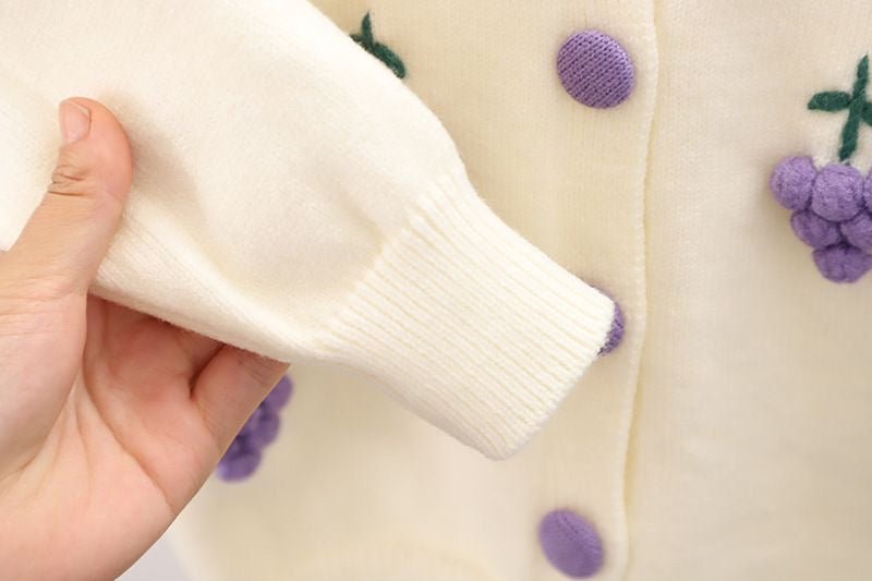 طقم خريفي بطبعات فواكه بارزة للبنات - DeerChic