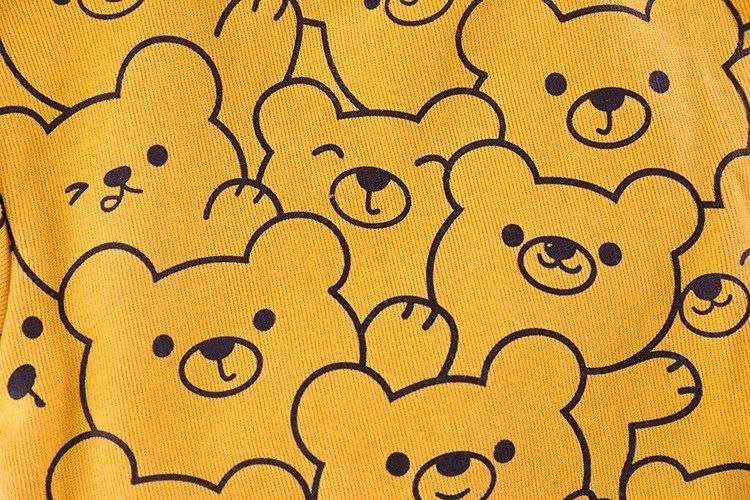 طقم قطعتين بطبعة دببة للأطفال - DeerChic