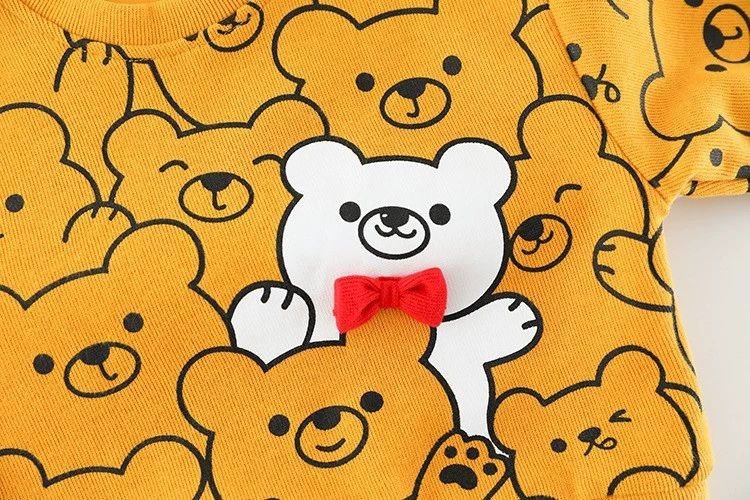 طقم قطعتين بطبعة دببة للأطفال - DeerChic
