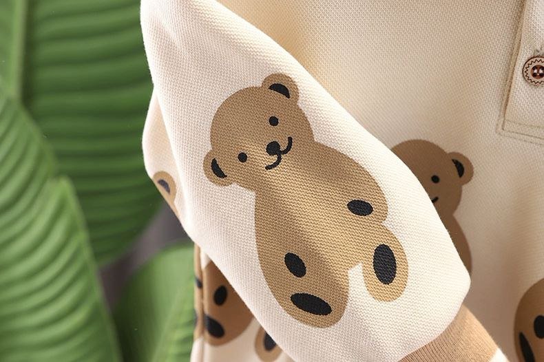 طقم قطعتين دافئ بطبعة كرتونية للأطفال - DeerChic