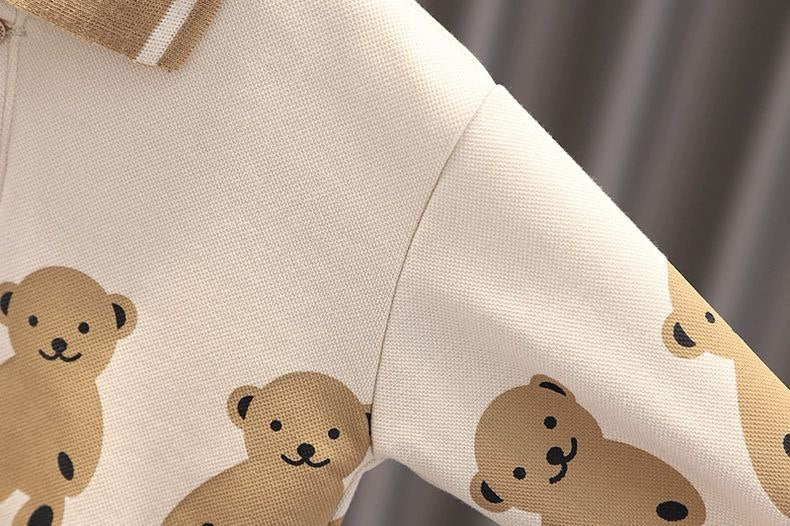 طقم قطعتين دافئ بطبعة كرتونية للأطفال - DeerChic