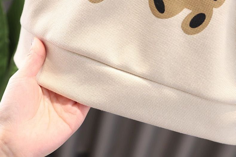طقم قطعتين دافئ بطبعة كرتونية للأطفال - DeerChic