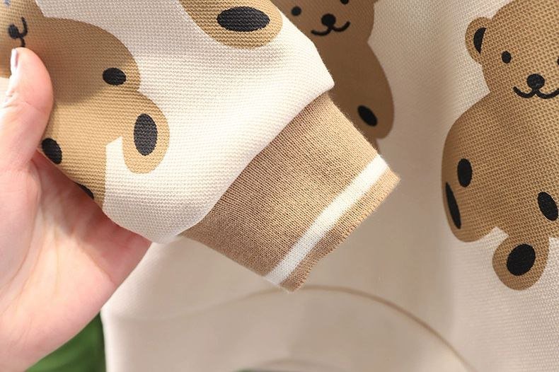 طقم قطعتين دافئ بطبعة كرتونية للأطفال - DeerChic