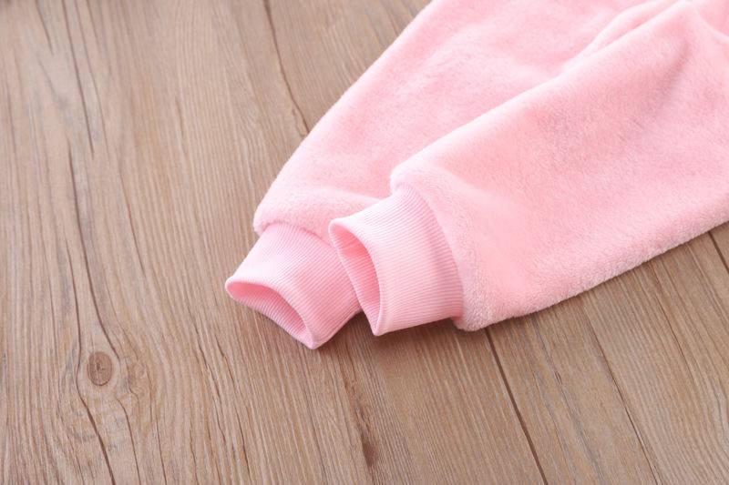 طقم قطعتين شتوي ناعم برسمة دب للاطفال - DeerChic