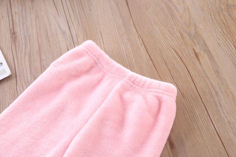 طقم قطعتين شتوي ناعم برسمة دب للاطفال - DeerChic