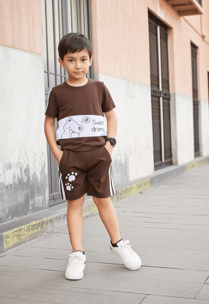طقم من قطعتين صيفي كاجوال  للأولاد