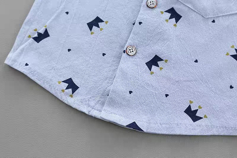 طقم صيفي من قطعتين بطبعة ديناصورات للأولاد - DeerChic
