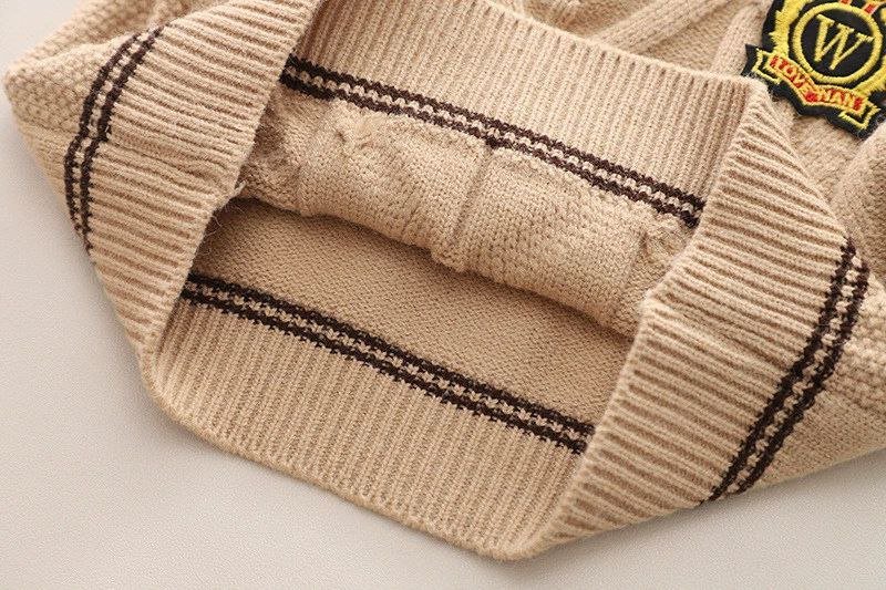 طقم ثلاثي بربطة عنق كلاسيكي خريفي شتوي رسمي للأولاد - DeerChic